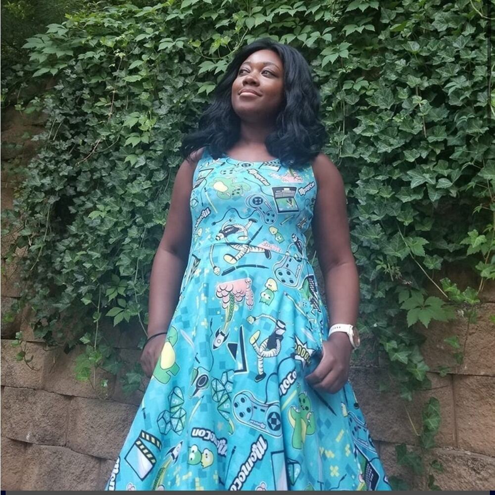 Momocon official skater dress blue